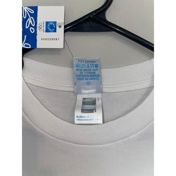 Vintage Olympics Shirt Games Human Scale Wrestling Art Tee 2004 Athens Large - Picture 8 of 11